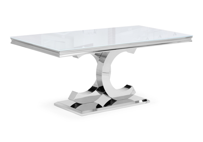 Стол стеклянный Klod белый (90x76). 
