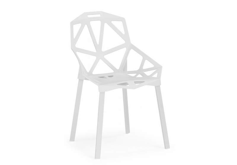 Пластиковый стул One PC-015 белый (55x56x80). 