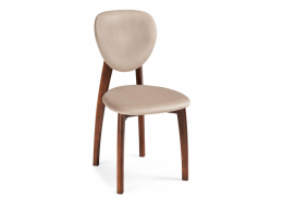 Стул деревянный Вакимо ткань tenerife beige / миланский орех (44x50x85)