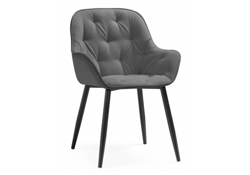 Стул на металлокаркасе Олму серый / черный (59x60x83). 