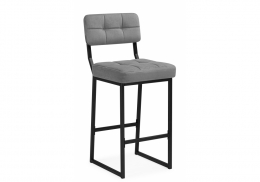 Барный стул Ларс selfie grey / черный (42x50x97)