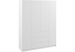 Шкаф Мадера ЛДСП белый (160x50x210)